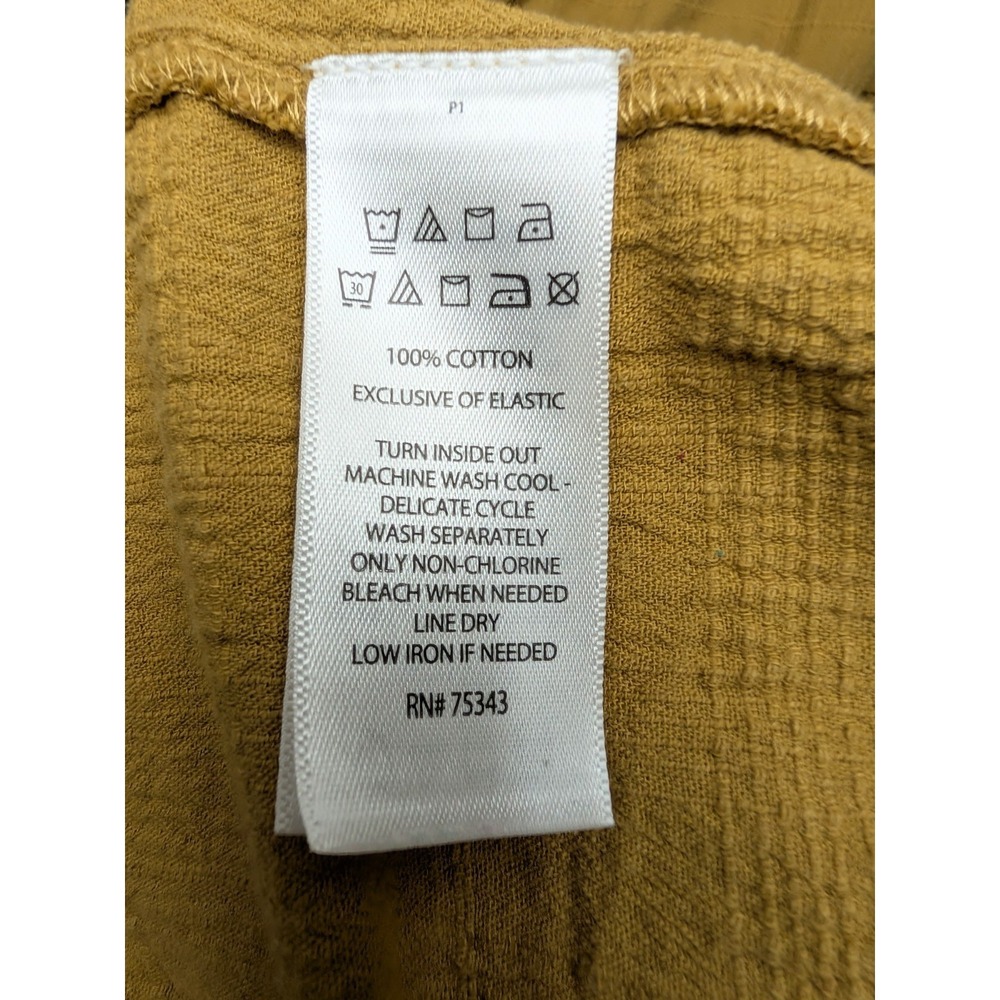 Lucky Brand Dress Cotton Yellow/Gold Boho Peasant Dress A-Line Size L - Picture 6 of 6